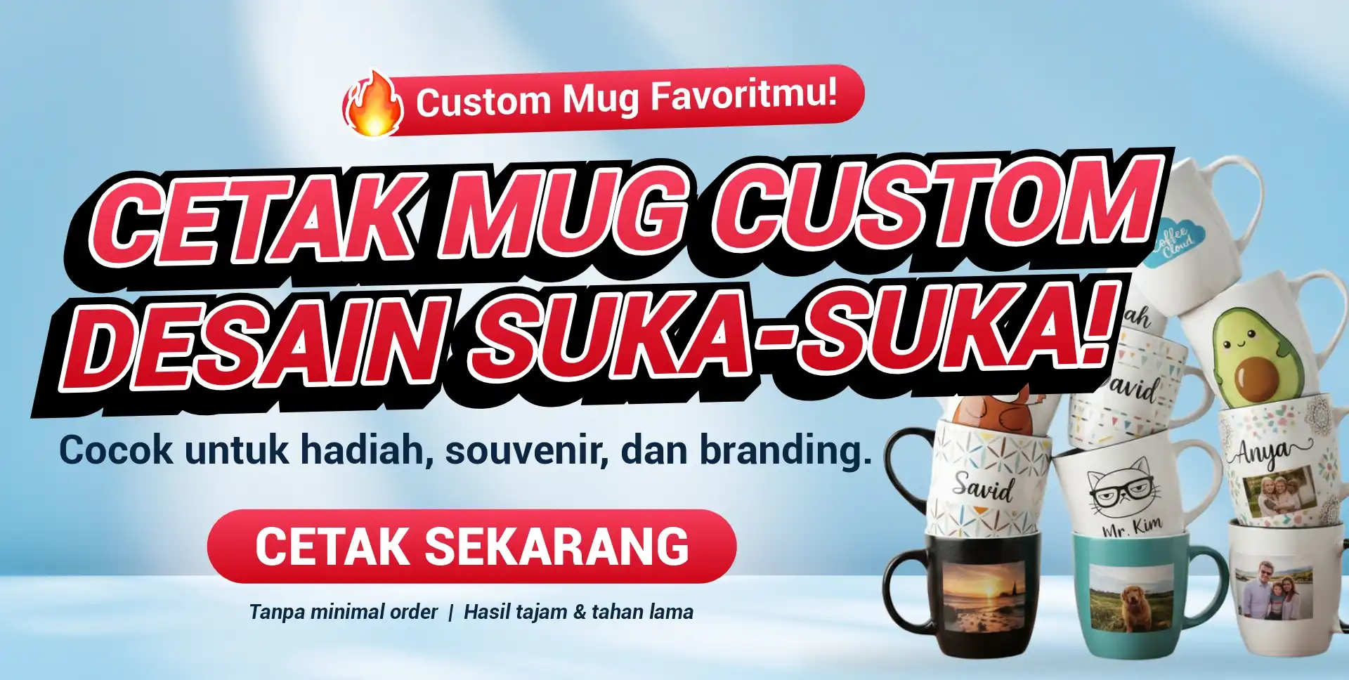 Desain Banner Cetak Mug Custom