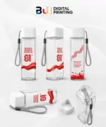 Tumbler Kotak Custom Spesial Kemerdekaan dengan Berbagai Visual Area Cetak dari BU Digital Printing