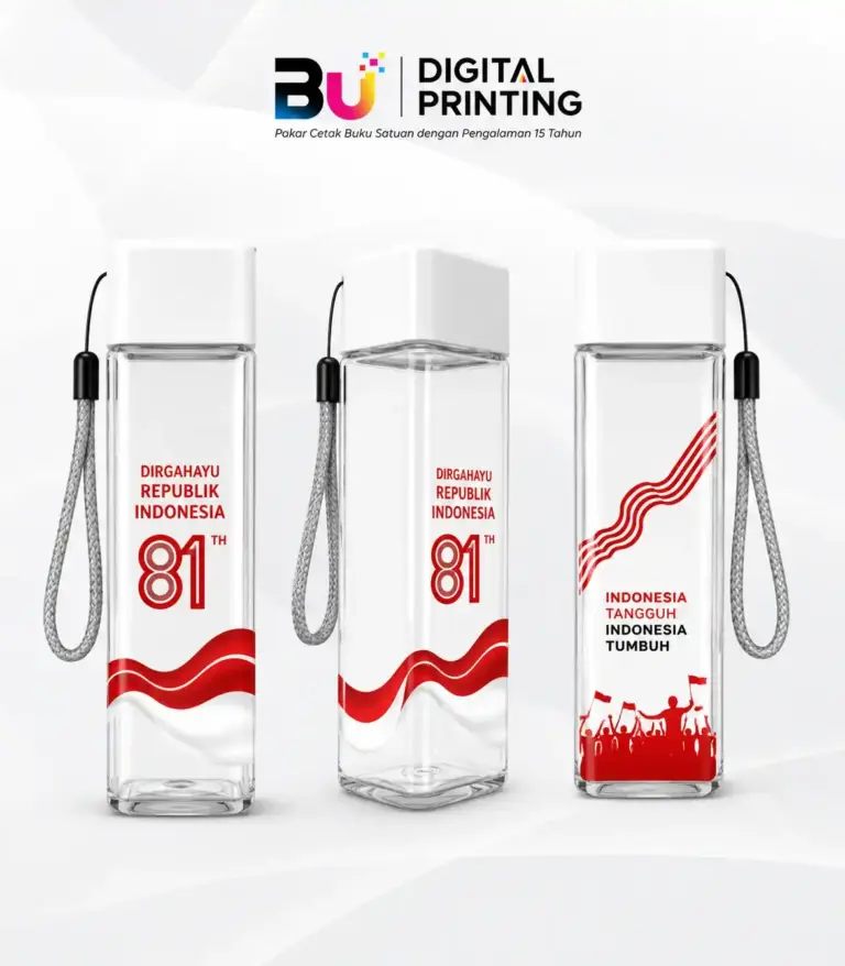 Tumbler Kotak Custom Spesial Kemerdekaan oleh BU Digital Printing