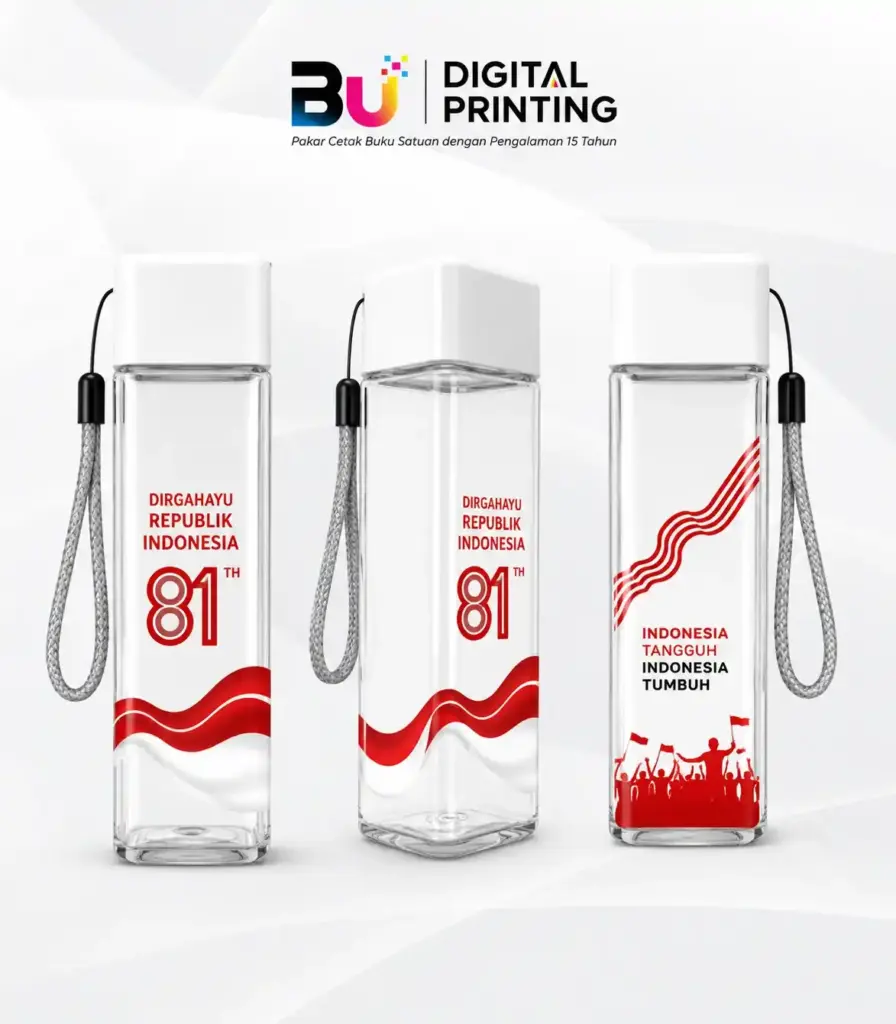 Tumbler Kotak Custom Spesial Kemerdekaan oleh BU Digital Printing