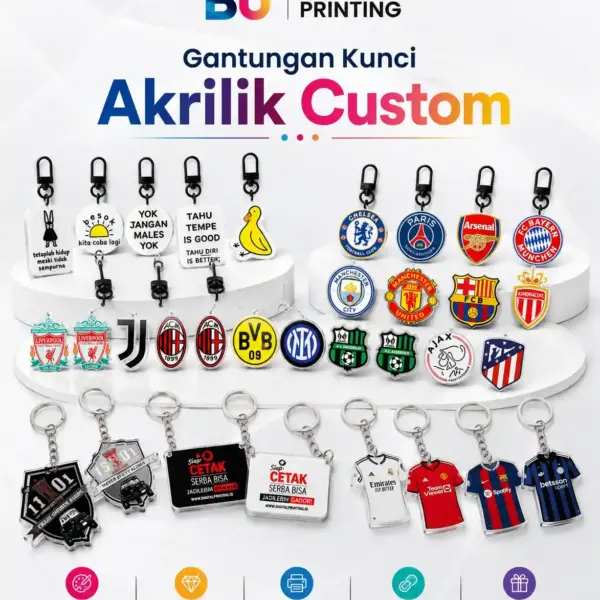 Gantungan Kunci Akrilik Custom