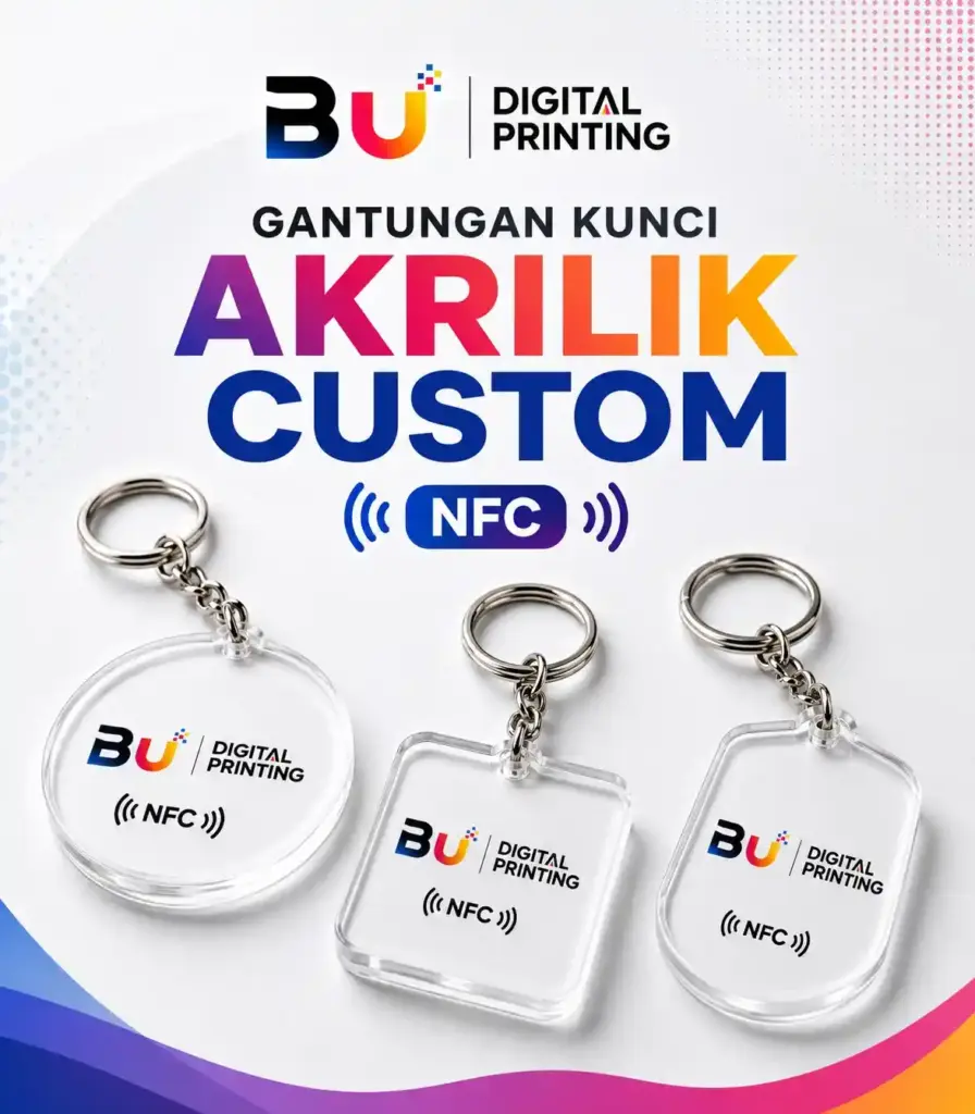 Gantungan kunci NFC akrilik custom