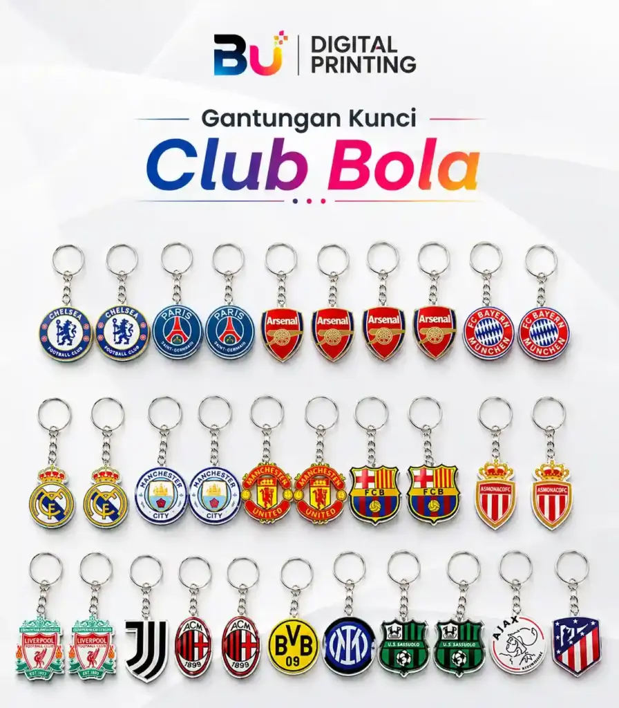 Gantungan kunci custom klub bola